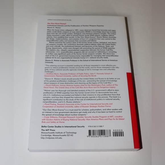 New Paperback Book: Our Own Worst Enemy by Sharon K. Weiner - Picture 2 of 3